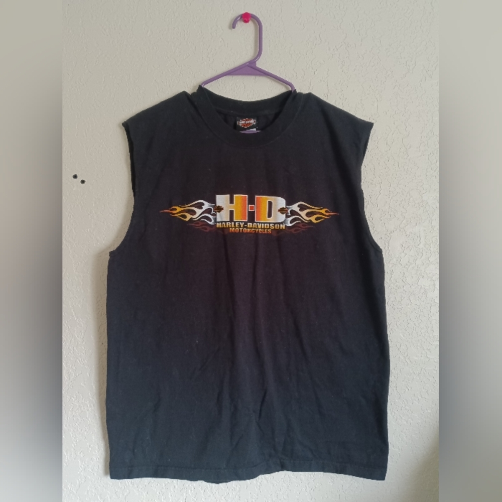Harley-Davidson Black Sleeveless T-Shirt